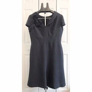GIORGIO ARMANI Sz EU 50 / US 14 Black Silk Dress